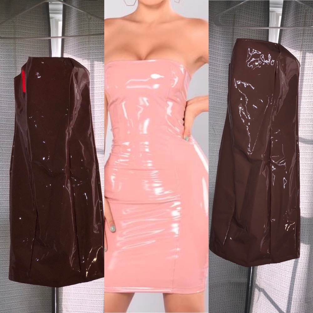 Mauve latex dress